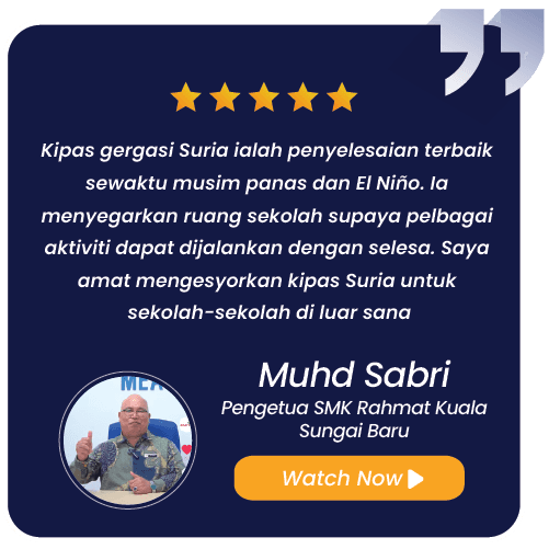 Suria Giant Fan Services Sdn Bhd Pakar HVLS Fan, Suria Giant HVLS Fan Merupakan Pakar Kipas Gergasi Masjid, Kipas Kilang, Kipas Gudang, Kipas Besar, Big Fan, Kipas Ceiling Besar.