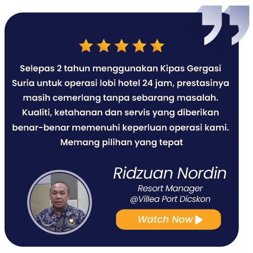 Suria Giant Fan Services Sdn Bhd Pakar HVLS Fan, Suria Giant HVLS Fan Merupakan Pakar Kipas Gergasi Masjid, Kipas Kilang, Kipas Gudang, Kipas Besar, Big Fan, Kipas Ceiling Besar.