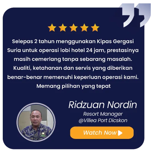 Suria Giant Fan Services Sdn Bhd Pakar HVLS Fan, Suria Giant HVLS Fan Merupakan Pakar Kipas Gergasi Masjid, Kipas Kilang, Kipas Gudang, Kipas Besar, Big Fan, Kipas Ceiling Besar.