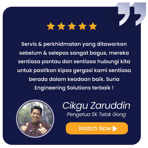 Suria Giant Fan Services Sdn Bhd 48 Suria Giant Fan Services Sdn Bhd Pakar HVLS Fan, Suria Giant HVLS Fan Merupakan Pakar Kipas Gergasi Masjid, Kipas Kilang, Kipas Gudang, Kipas Besar, Big Fan, Kipas Ceiling Besar.