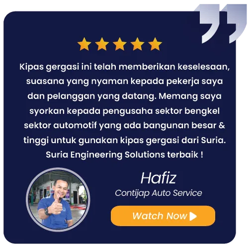 Suria Giant Fan Services Sdn Bhd Pakar HVLS Fan, Suria Giant HVLS Fan Merupakan Pakar Kipas Gergasi Masjid, Kipas Kilang, Kipas Gudang, Kipas Besar, Big Fan, Kipas Ceiling Besar.